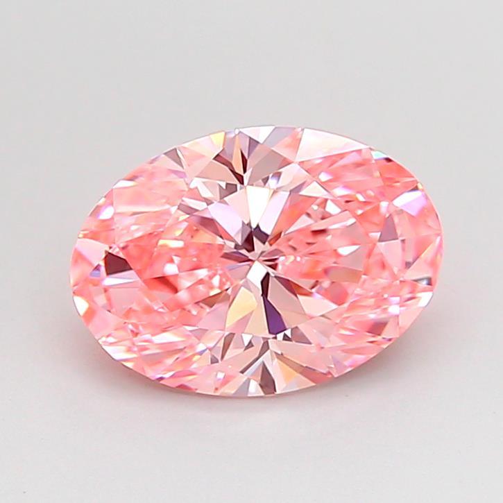 1.51 Ct. Fancy Vivid Pink Oval Lab Grown Diamond