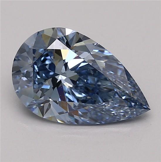 1.87 Ct. Fancy Vivid Blue Pear Lab Grown Diamond