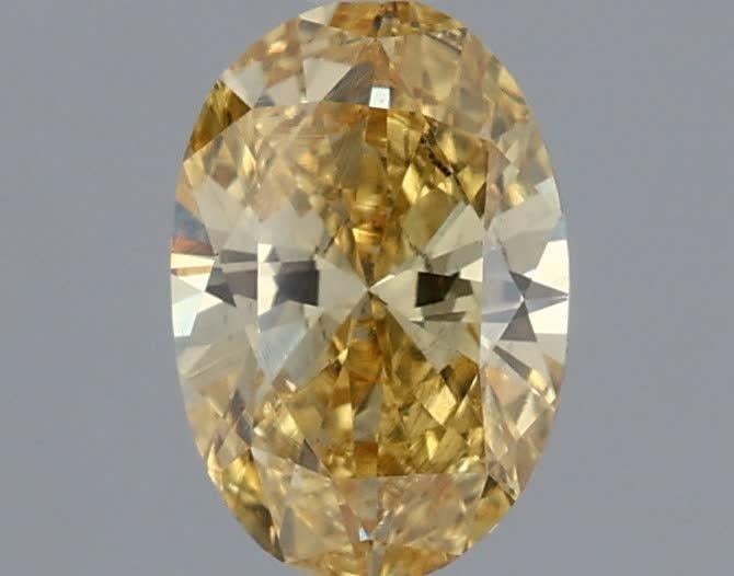 0.46 Ct. Fancy Intense Yellow Oval Lab Grown Diamond