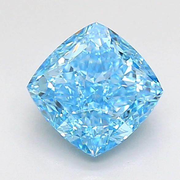 1.41 Ct. Fancy Vivid  Blue Cushion Lab Grown Diamond