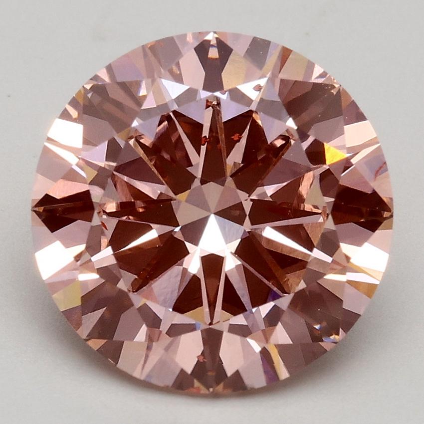 3.00 Ct. Fancy Intense Pink Round Lab Grown Diamond