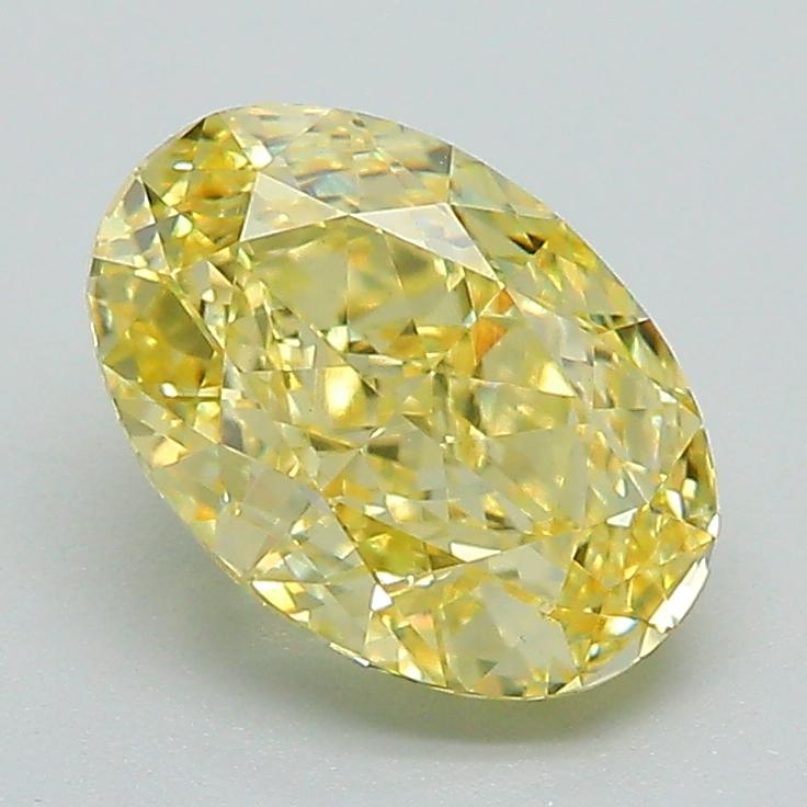 1.94 Ct. Fancy Intense Yellow Oval Lab Grown Diamond