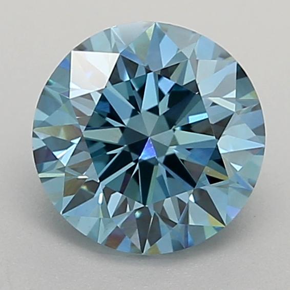 1.14 Ct. Fancy Vivid Blue Round Lab Grown Diamond