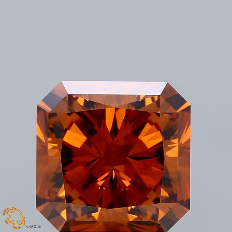 3.05 Ct. Fancy Brownish Orange Radiant Lab Grown Diamond