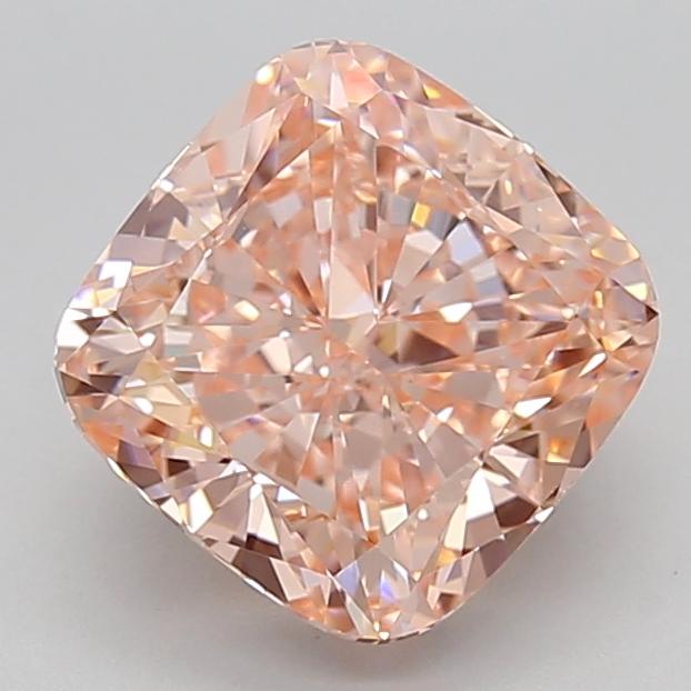 4.02 Ct. Fancy Intense  Pink Cushion Lab Grown Diamond
