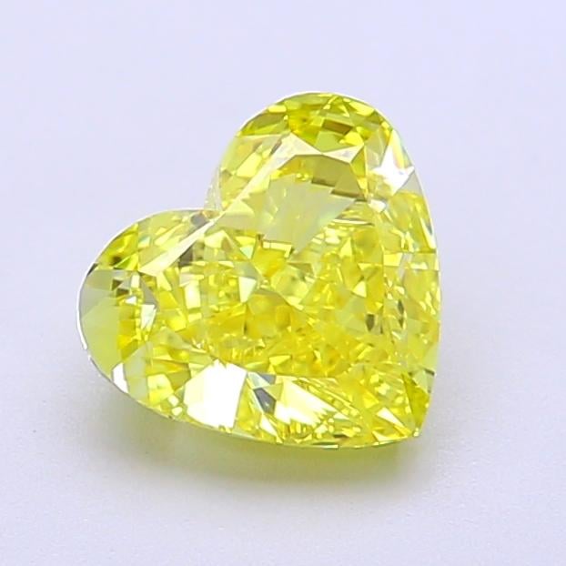 1.37 Ct. Fancy Vivid  Yellow Heart Lab Grown Diamond