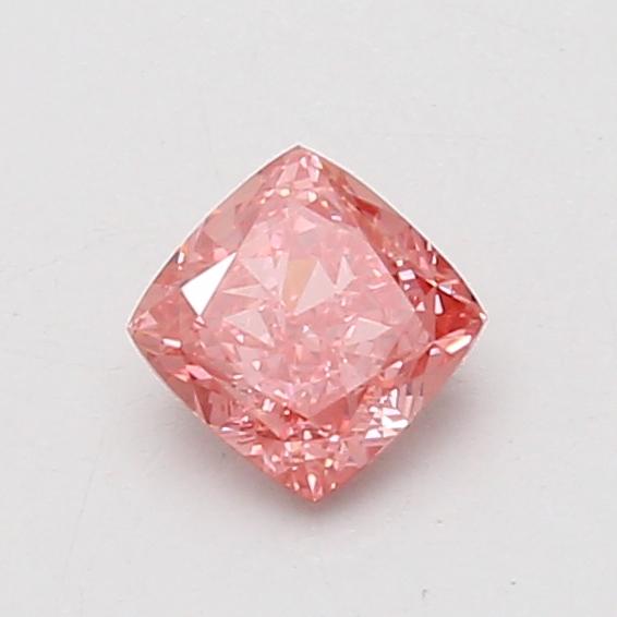 0.60 Ct. Fancy Vivid Pink Cushion Lab Grown Diamond