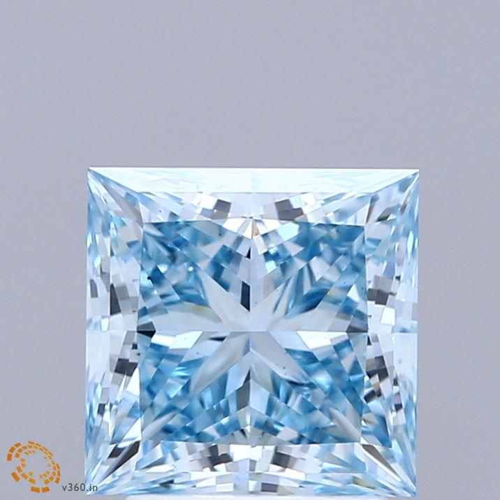 2.52 Ct. Fancy Intense Blue Princess Lab Grown Diamond