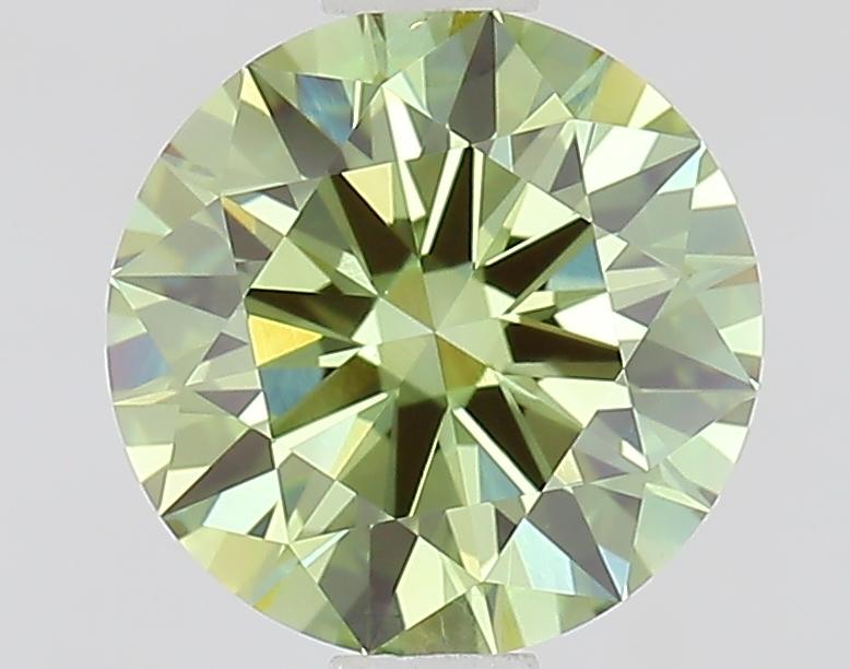 1.07 Ct. Fancy Vivid Green Round Lab Grown Diamond