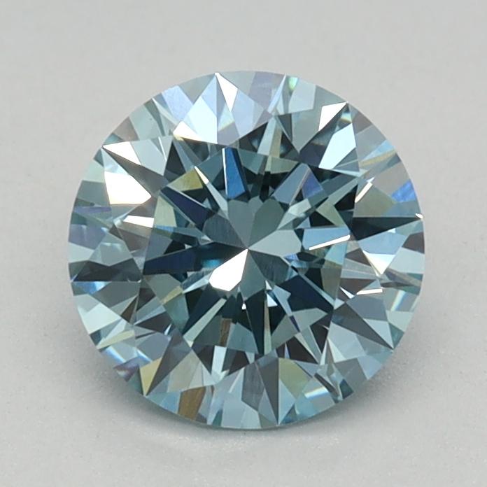 0.80 Ct. Fancy Vivid Blue Round Lab Grown Diamond
