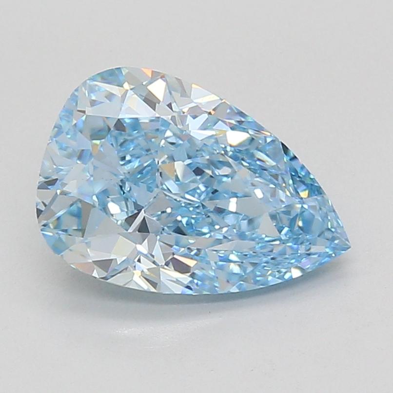 3.01 Ct. Fancy Vivid Blue Pear Lab Grown Diamond