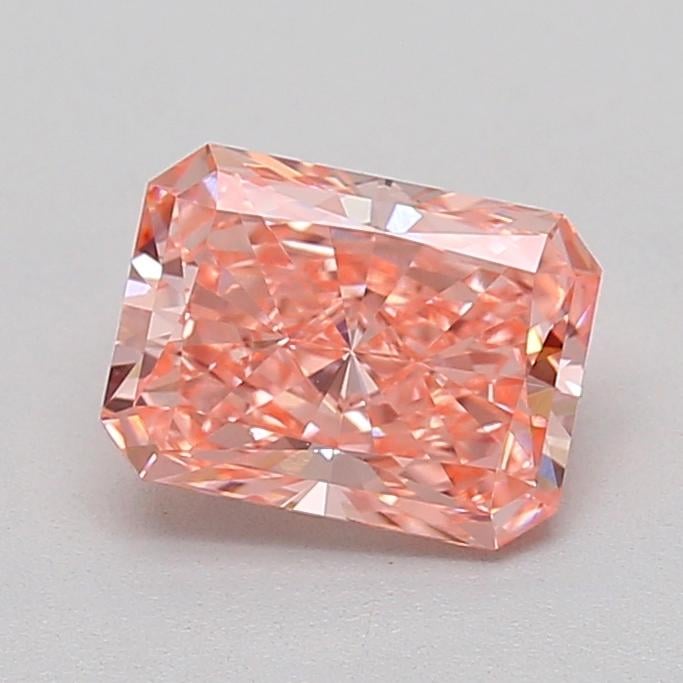 1.08 Ct. Fancy Vivid  Pink Radiant Lab Grown Diamond