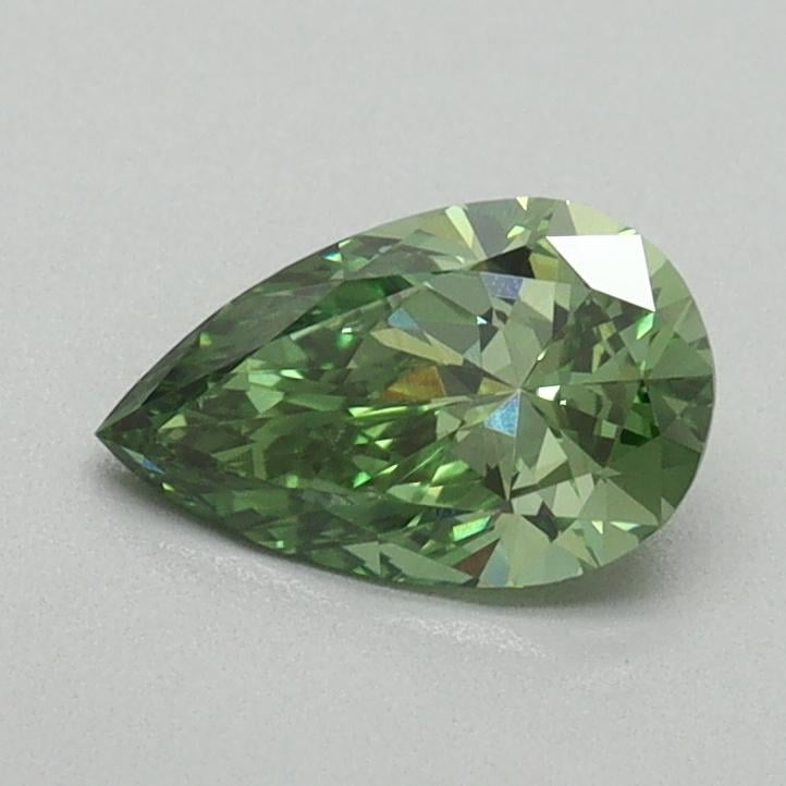 0.61 Ct. Fancy Vivid Green Pear Lab Grown Diamond