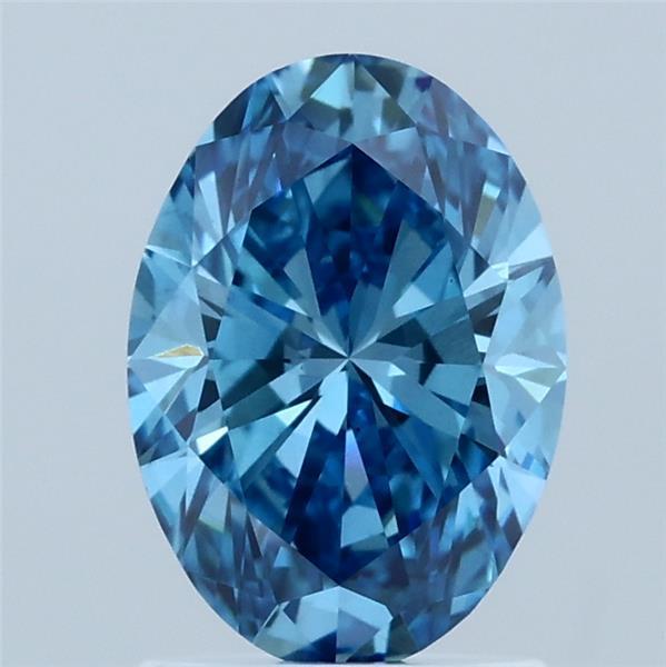 1.52 Ct. Fancy Vivid Blue Oval Lab Grown Diamond