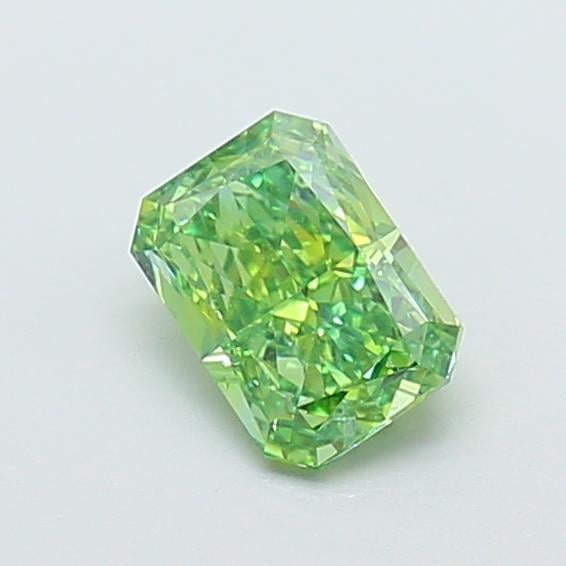 1.01 Ct. Fancy Vivid Green Radiant Lab Grown Diamond
