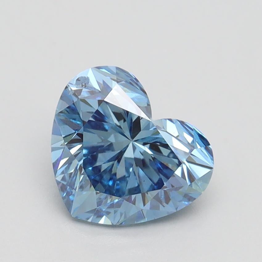 1.51 Ct. Fancy Vivid Blue Heart Lab Grown Diamond