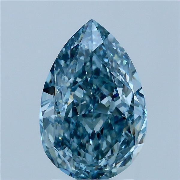 3.05 Ct. Fancy Vivid Blue Pear Lab Grown Diamond