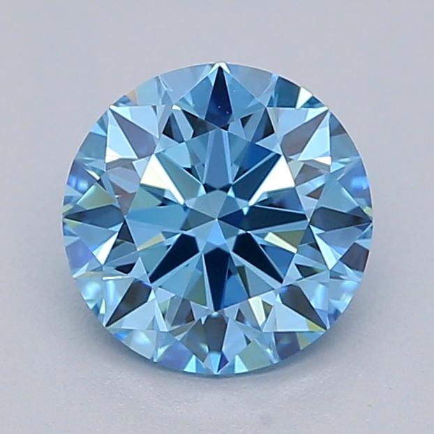 0.70 Ct. Fancy Vivid  Blue Round Lab Grown Diamond