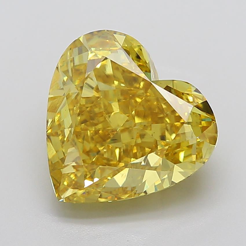 10.57 Ct. Fancy Vivid Yellow Heart Lab Grown Diamond