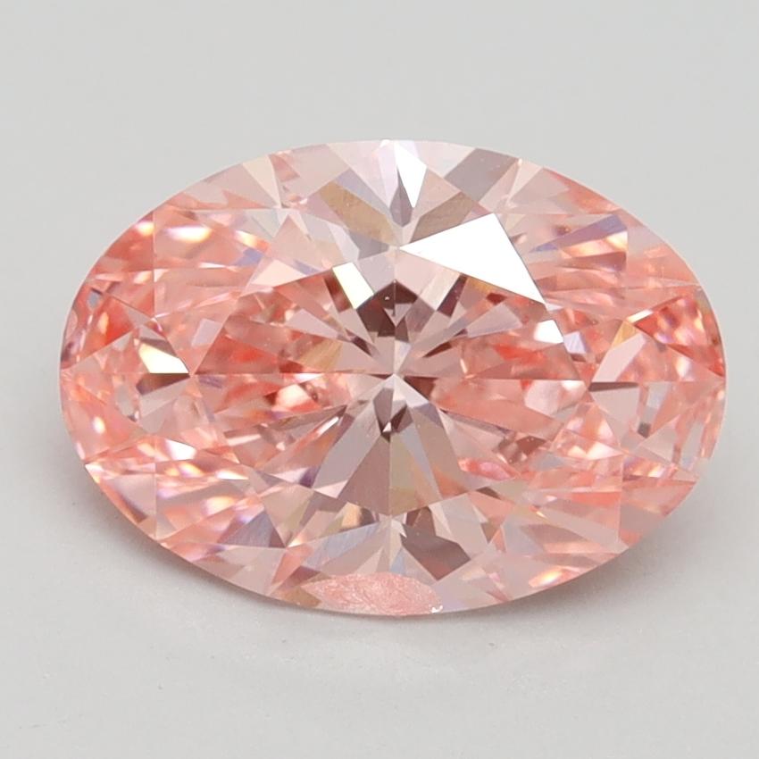 2.34 Ct. Fancy Vivid Pink Oval Lab Grown Diamond