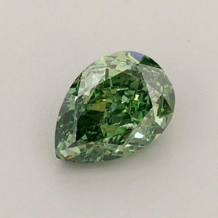0.64 Ct. Fancy Vivid Green Pear Lab Grown Diamond