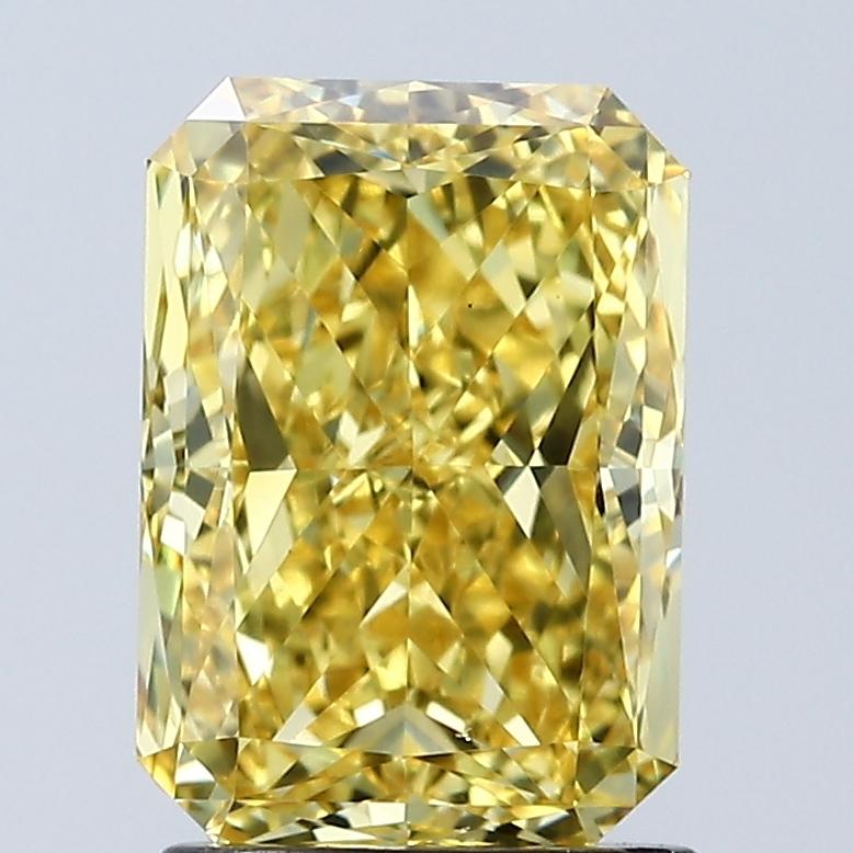 2.06 Ct. Fancy Vivid Yellow Radiant Lab Grown Diamond