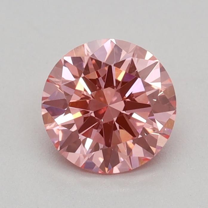 0.41 Ct. Fancy Vivid Pink Round Lab Grown Diamond