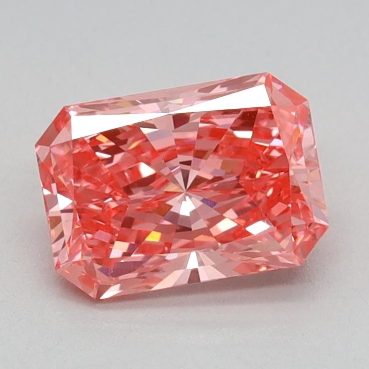 0.81 Ct. Fancy Vivid Pink Radiant Lab Grown Diamond