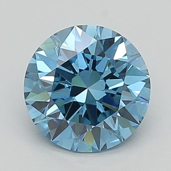 1.60 Ct. Fancy Vivid  Blue Round Lab Grown Diamond