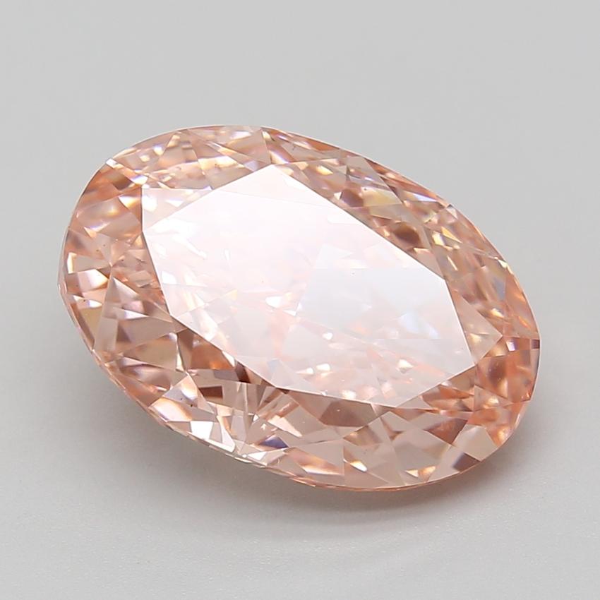 7.07 Ct. Fancy Vivid Pink Oval Lab Grown Diamond