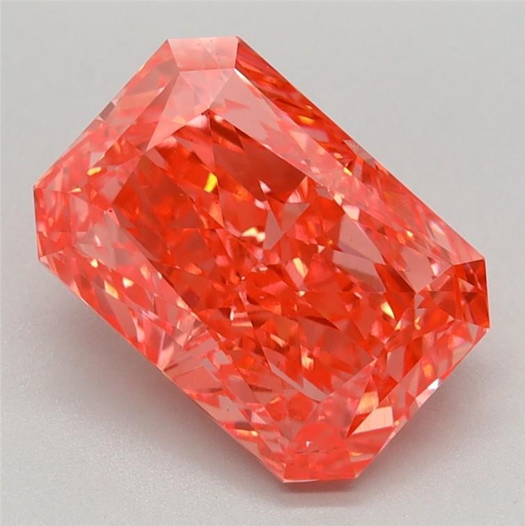 2.71 Ct. Fancy Vivid Pink Radiant Lab Grown Diamond