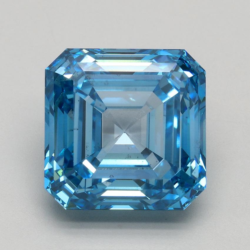 5.18 Ct. Fancy Vivid Blue Asscher Lab Grown Diamond