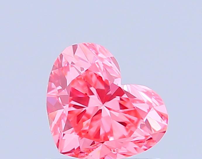 0.90 Ct. Fancy Vivid Pink Heart Lab Grown Diamond