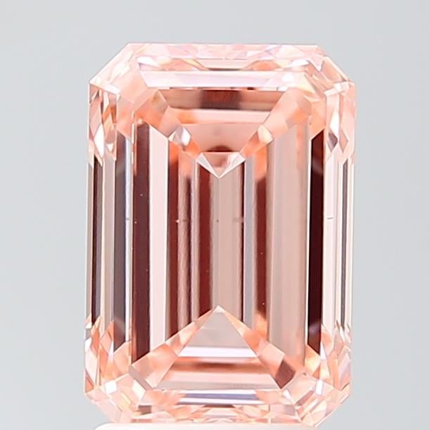 2.99 Ct. Fancy Intense Pink Orange Emerald Lab Grown Diamond