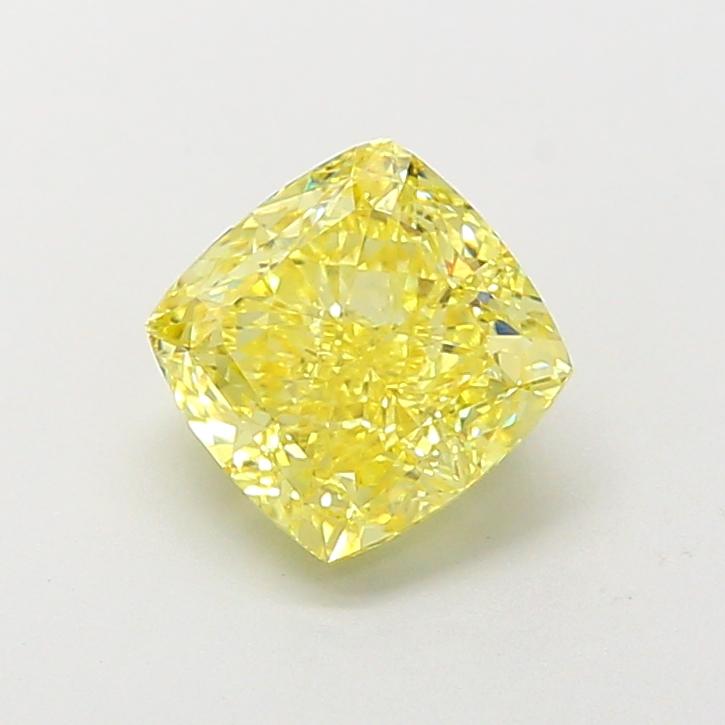 1.79 Ct. Fancy Intense  Yellow Cushion Lab Grown Diamond
