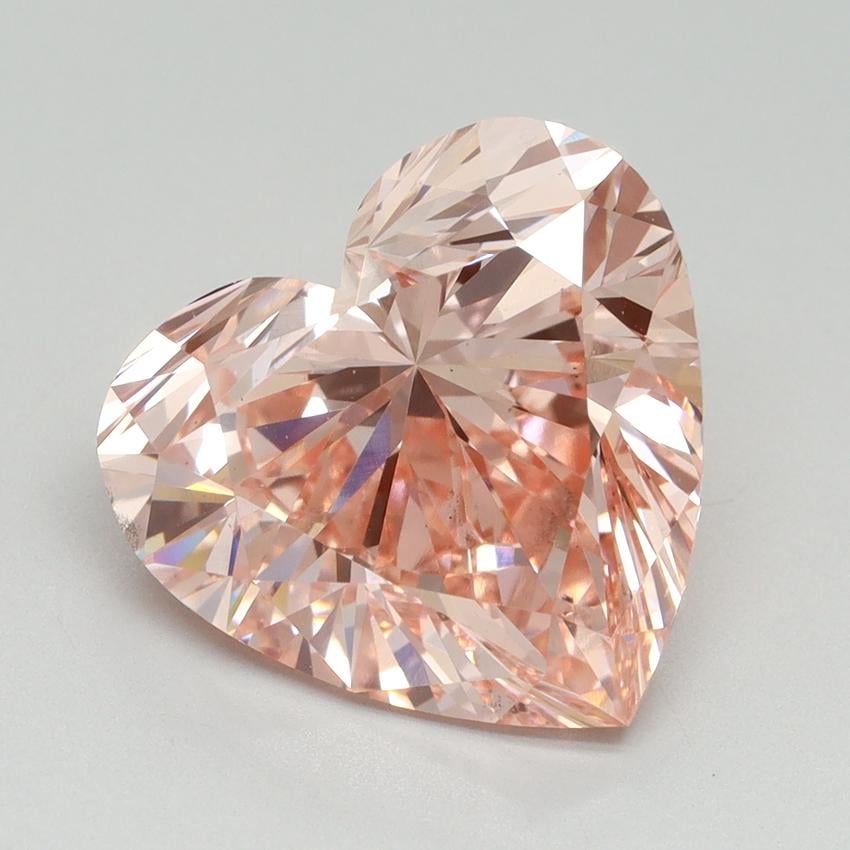 6.01 Ct. Fancy Vivid Pink Heart Lab Grown Diamond