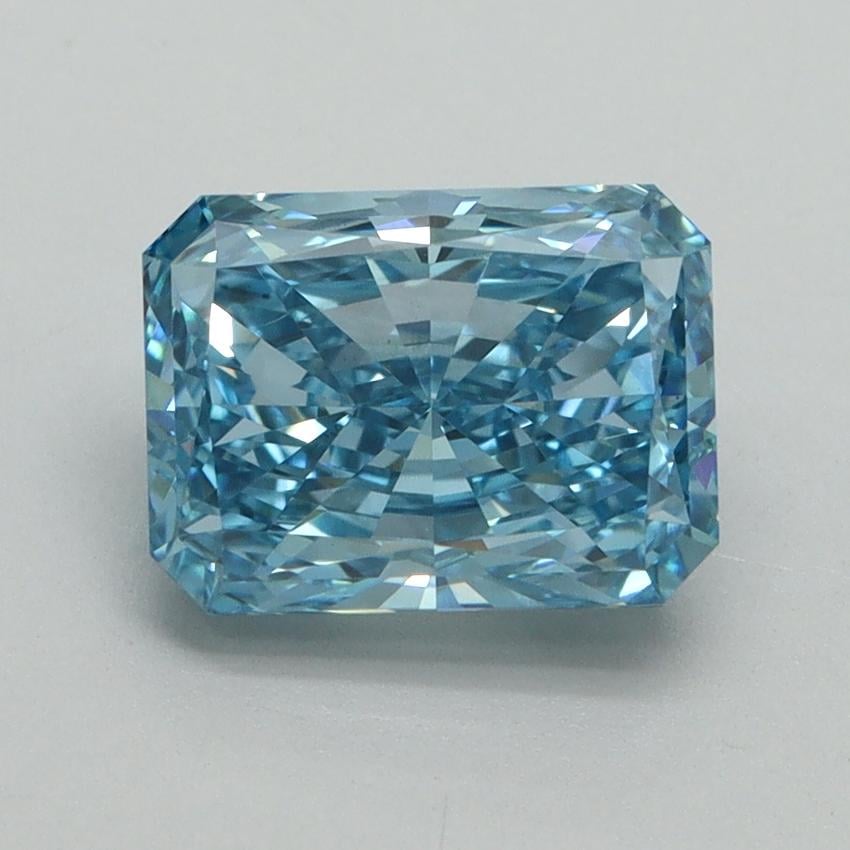 2.01 Ct. Fancy Vivid Blue Radiant Lab Grown Diamond