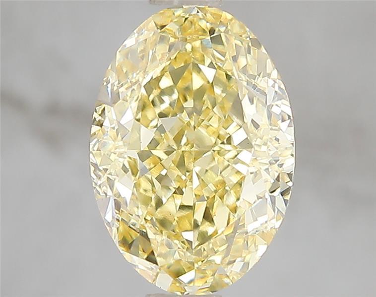 3.02 Ct. Fancy Vivid Yellow Oval Lab Grown Diamond
