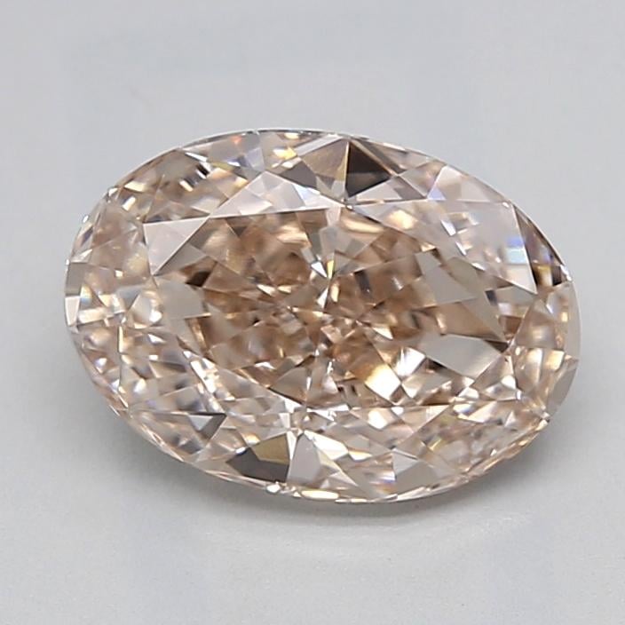 2.00 Ct. Fancy Light  Brown Oval Lab Grown Diamond