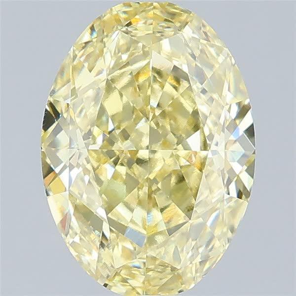 2.60 Ct. Fancy Intense Yellow Oval Lab Grown Diamond