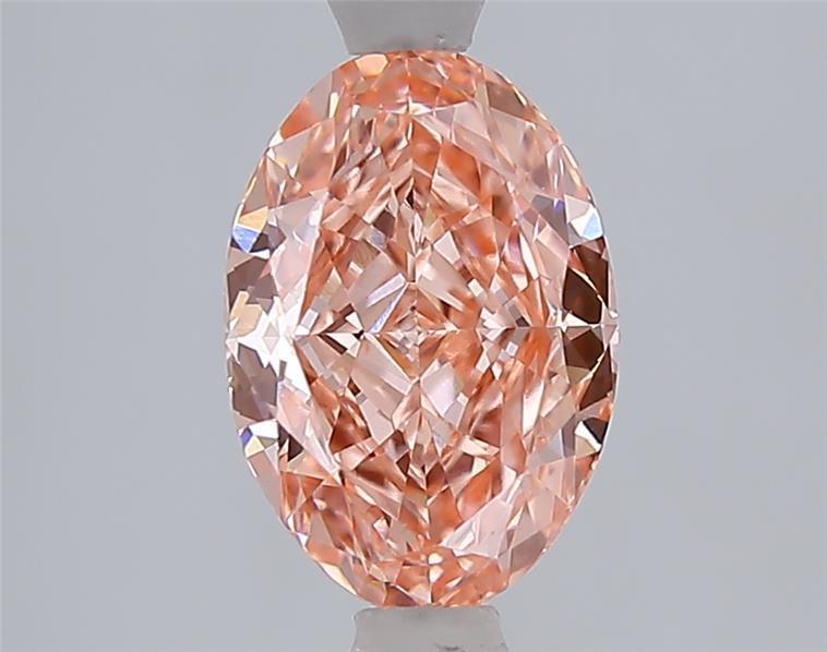 1.58 Ct. Fancy Vivid Pinkish Pink Oval Lab Grown Diamond