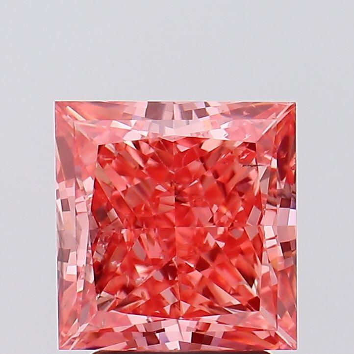 3.04 Ct. Fancy Vivid Pink Princess Lab Grown Diamond