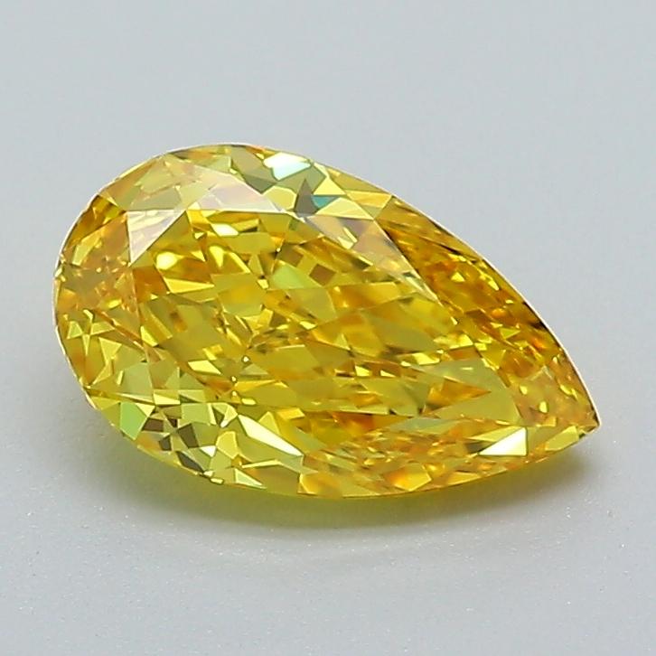 1.16 Ct. Fancy Vivid Yellow Pear Lab Grown Diamond