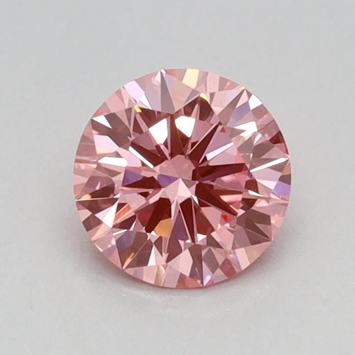0.50 Ct. Fancy Vivid Pink Round Lab Grown Diamond