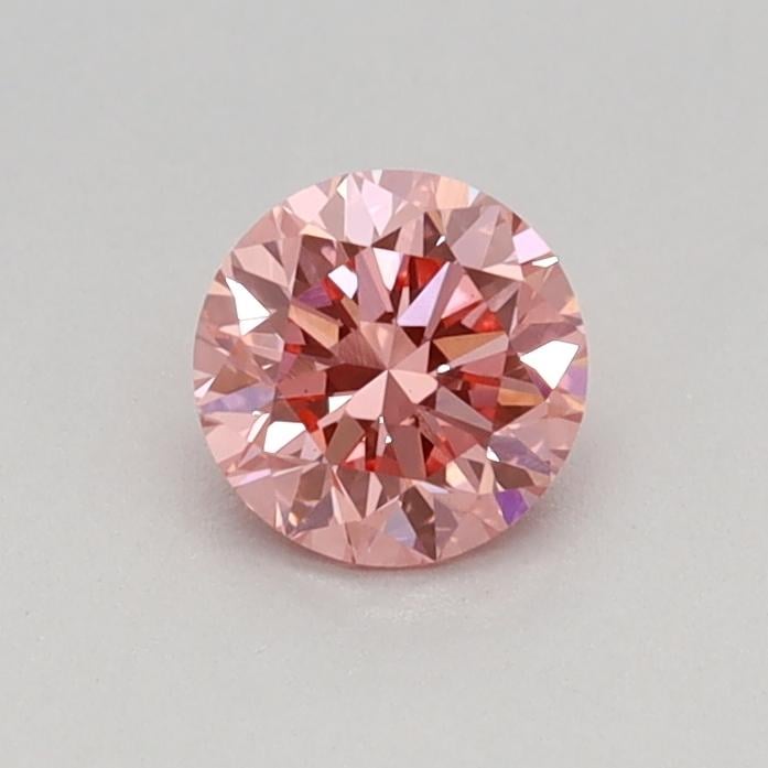 0.32 Ct. Fancy Vivid Pink Round Lab Grown Diamond