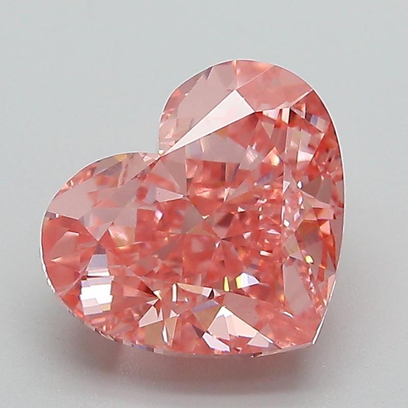 3.05 Ct. Fancy Vivid Pink Heart Lab Grown Diamond