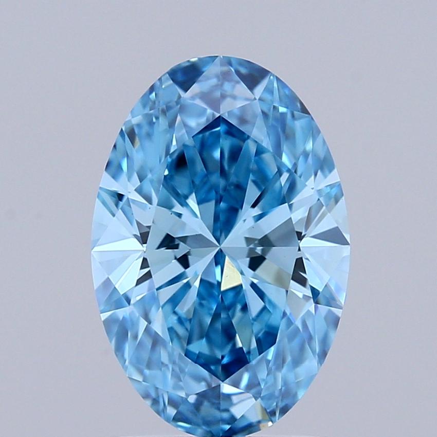 1.64 Ct. Fancy Vivid Blue Oval Lab Grown Diamond