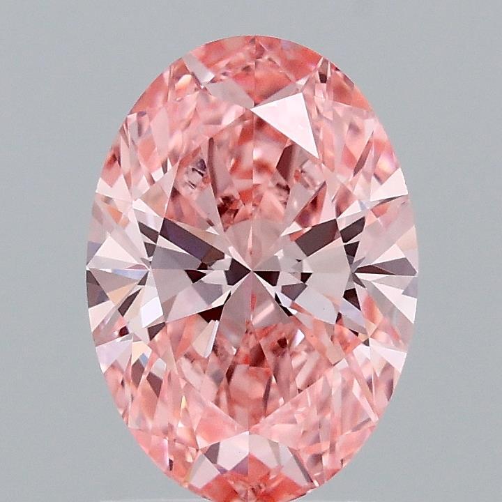 1.55 Ct. Fancy Vivid Pink Oval Lab Grown Diamond