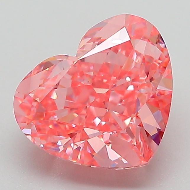 2.08 Ct. Fancy Vivid Pink Heart Lab Grown Diamond