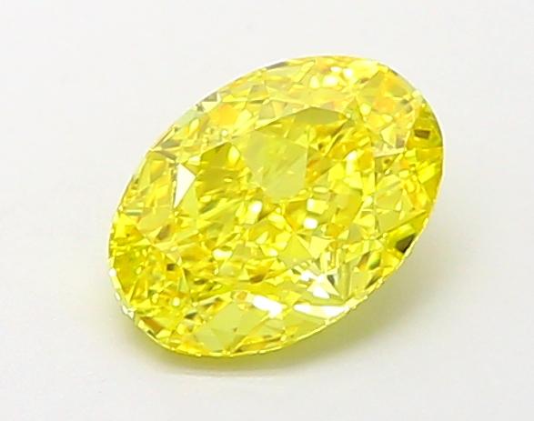 1.09 Ct. Fancy Vivid Yellow Oval Lab Grown Diamond